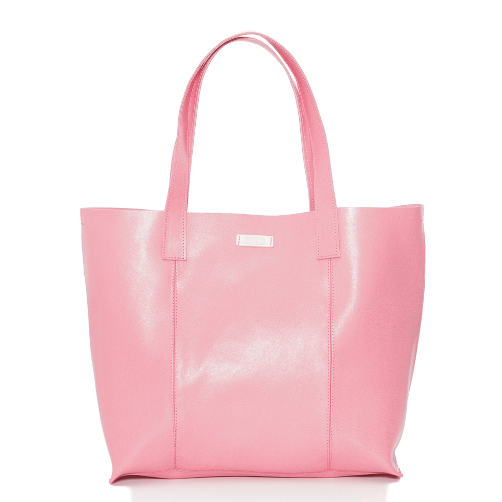 Дамска чанта от естествена италианска кожа модел ESTER dk pink